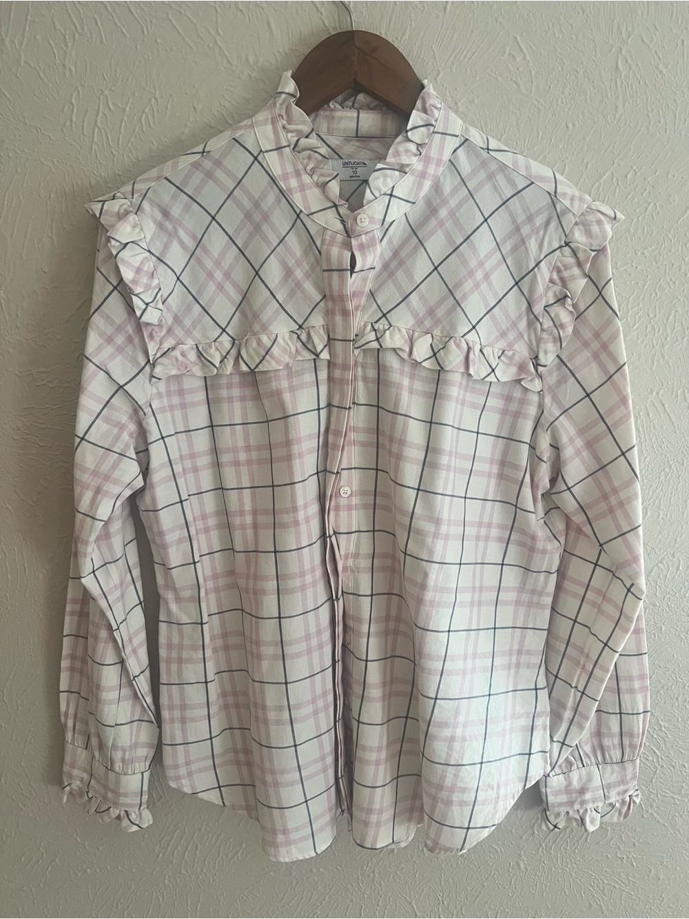 UNTUCKit Josie Ruffle Blouse – Size 10